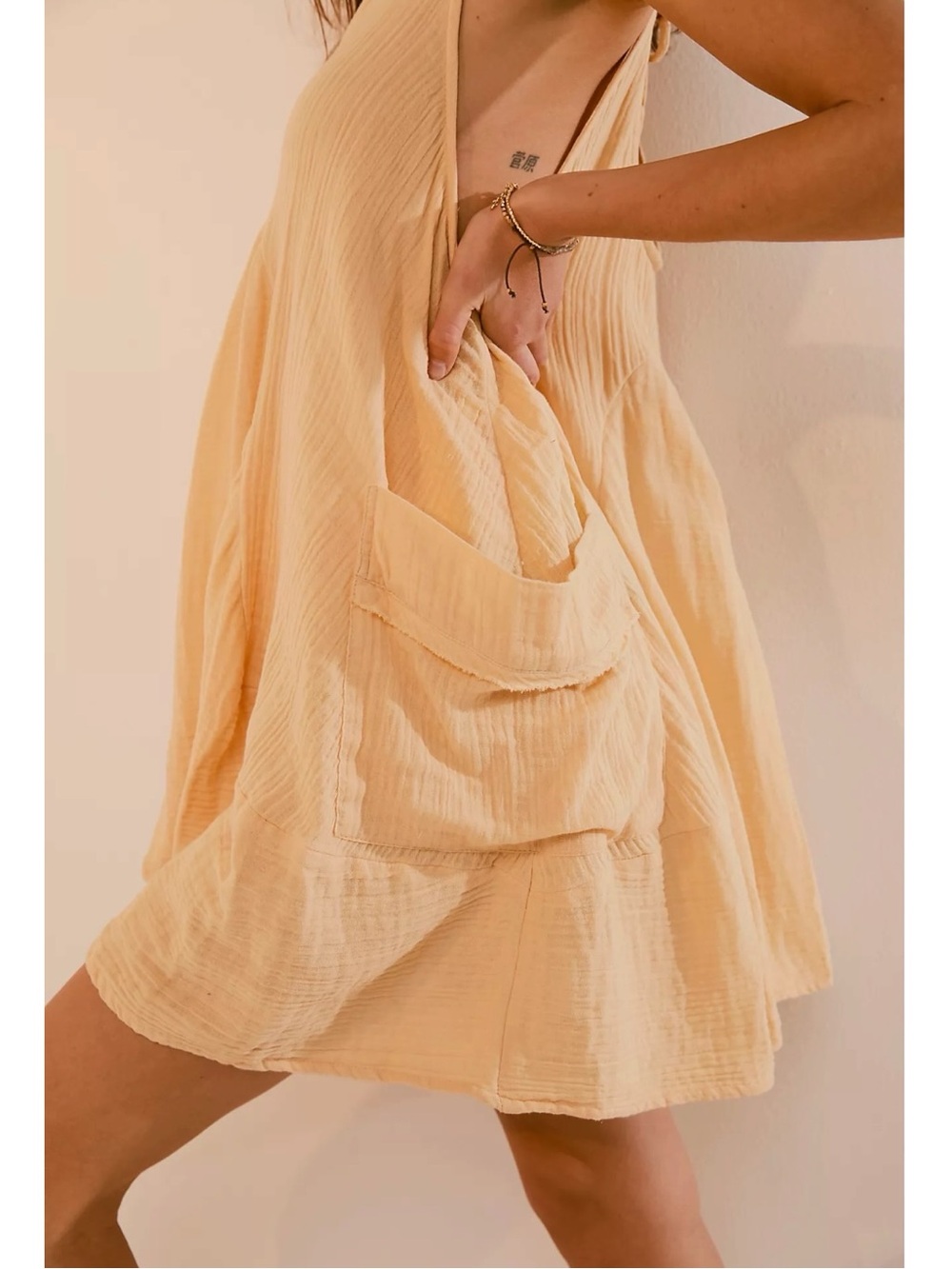 Free People Billowy Bohemian Gauze Pina Colada Tunic Bellini Brunch NWT Small - Picture 5 of 11